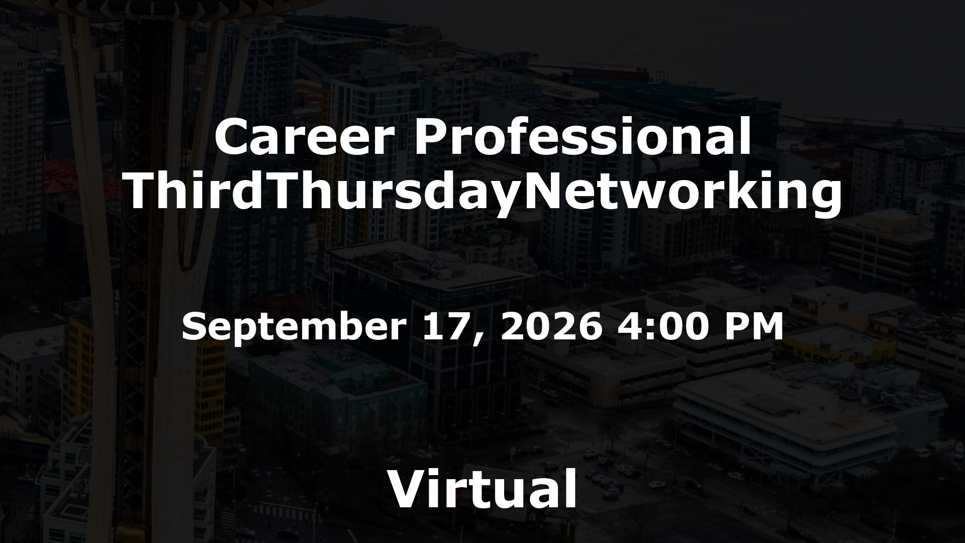 Career Professional ThirdThursdayNetworking event image